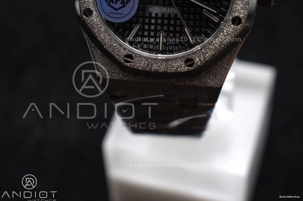 Black Royal Oak Frosted 1034 SA3120 Super Clone Edition Dial Textured SS Thermal SS 1:1 On Bracelet Best 15454 37mm APSF 1107